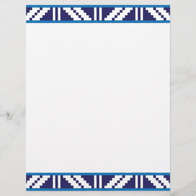 Lettisch-lettische Volkskunst in Blau (Vorderseite)