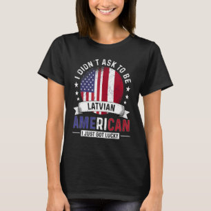 Lettische amerikanische Länder Flaggenstaat T-Shirt
