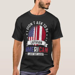 Lettische amerikanische Länder Flaggenstaat T-Shirt