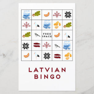 Lettische Bingokarte Version 5