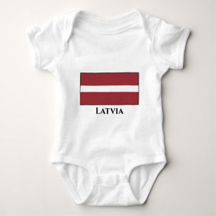Lettische Flagge Baby Strampler