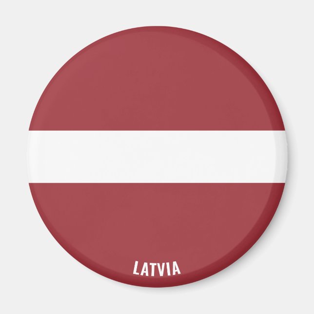 Lettische Flagge Charming Patriotic Magnet (Vorne)