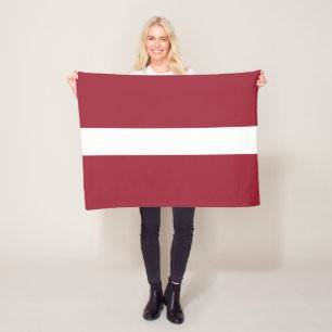 Lettische Flagge Fleecedecke