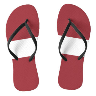 Lettische Flagge Flip Flops