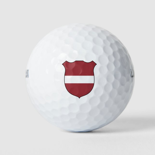 Lettische Flagge Grand Patriotic Golfball (Vorderseite)