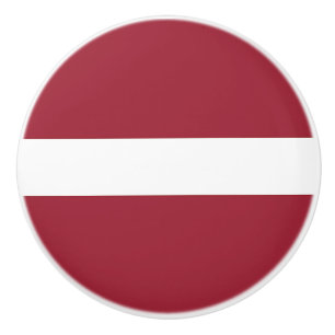 Lettische Flagge Keramikknauf