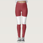 Lettische Flagge (Lettland) Leggings<br><div class="desc">Dieses Design zeigt die Nationalflagge von Lativa (offiziell als Republik Lettland bekannt), einem Land im Ostseeraum Nordeuropas. Lativa grenzt im Norden an Estland, im Süden an Litauen, im Osten an Russland und im Südosten an Weißrussland; im Westen grenzt es an Schweden. Die Hauptstadt und größte Stadt Lettlands ist Riga. Weitere...</div>