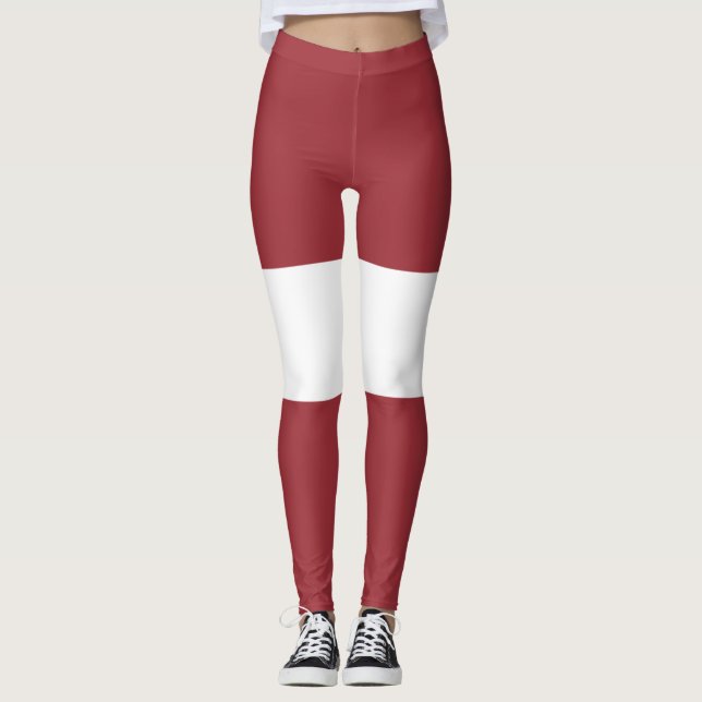 Lettische Flagge (Lettland) Leggings (Vorderseite)