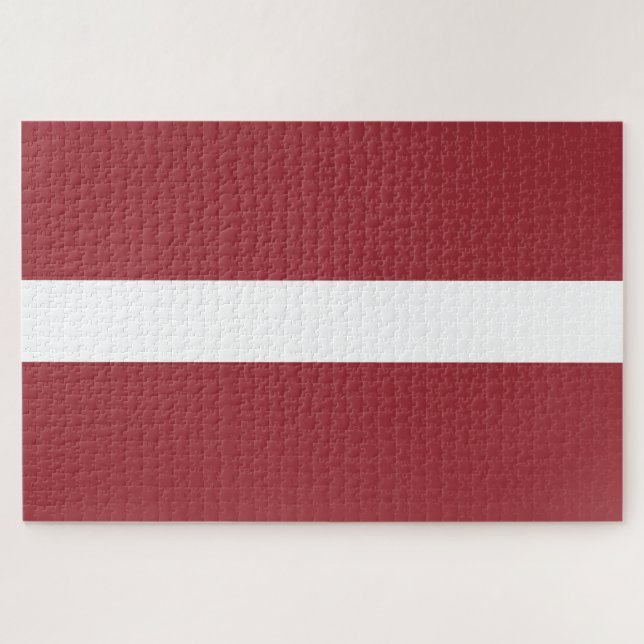 Lettische Flagge (Lettland) Puzzle (Horizontal)