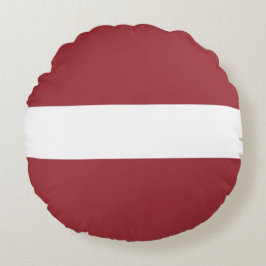 Lettische Flagge (Lettland) Rundes Kissen