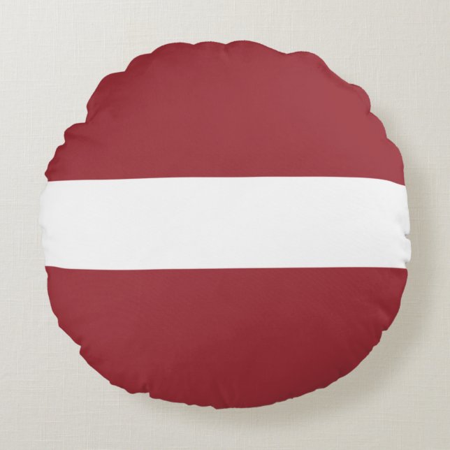 Lettische Flagge (Lettland) Rundes Kissen (Vorderseite)