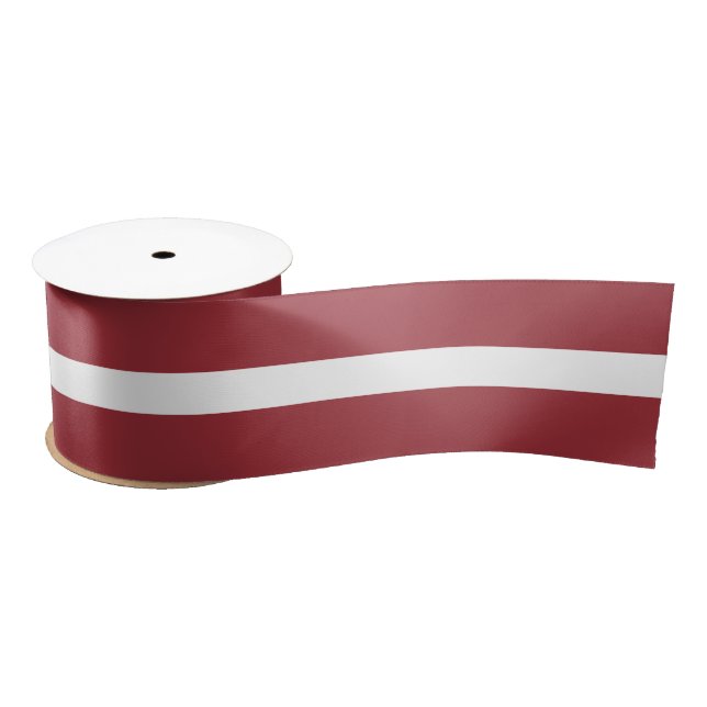 Lettische Flagge (Lettland) Satinband (Spule)