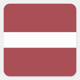 (Lettische) Flagge Lettlands Quadratischer Aufkleber