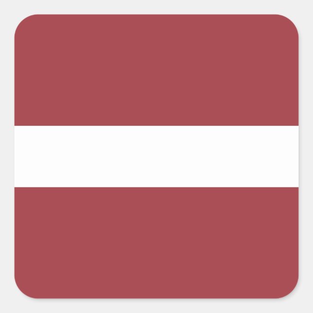 Lettische Flagge Quadratischer Aufkleber (Vorderseite)