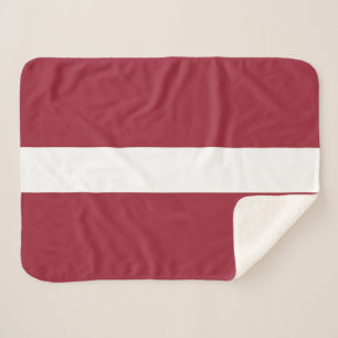 Lettische Flagge Sherpadecke