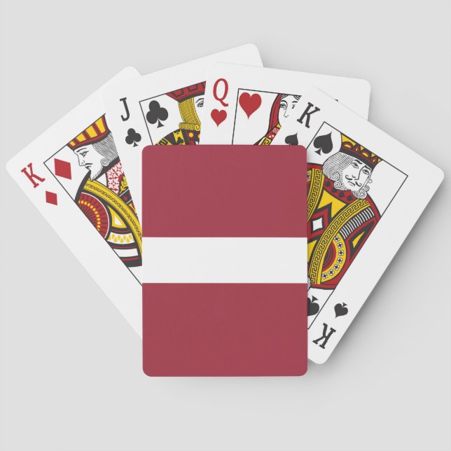 Lettische Flagge Spielkarten (Rückseite)