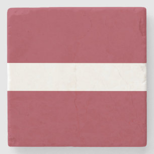 Lettische Flagge Steinuntersetzer