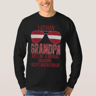 Lettische Grandpa Lettland Flagge Sonnenbrille Vat T-Shirt