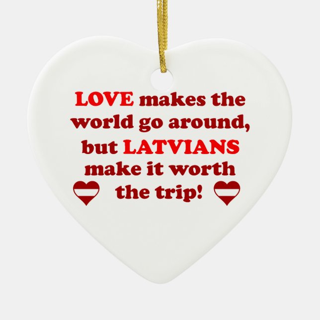 Lettische Liebe Keramikornament (Vorne)