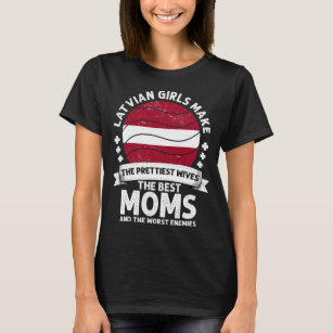 Lettische Mama Mama Lettischer Amerikaner T-Shirt