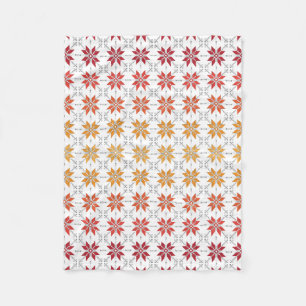 Lettische Morgensonne geometrisches Muster IV Fleecedecke