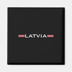 Lettische Nationalflagge Sportliches Jersey-Design Magnet