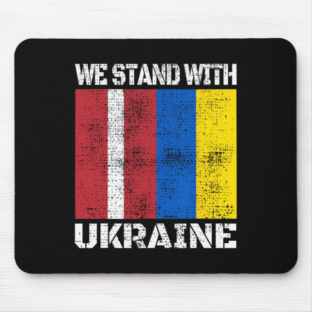 Lettische Unterstützung Ukrainisch Wir stehen mit  Mousepad (Vorne)