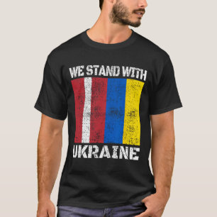 Lettische Unterstützung Ukrainisch Wir stehen mit T-Shirt
