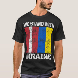 Lettische Unterstützung Ukrainische Wir stehen mit T-Shirt