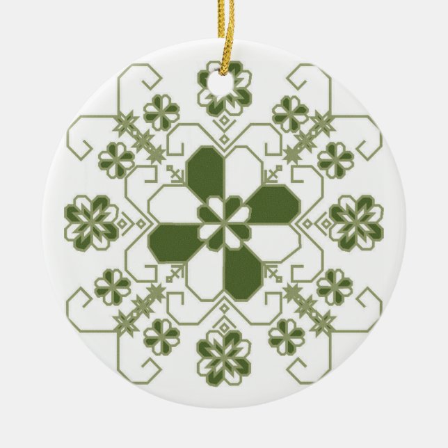 Lettische Verzierung Keramikornament (Vorne)