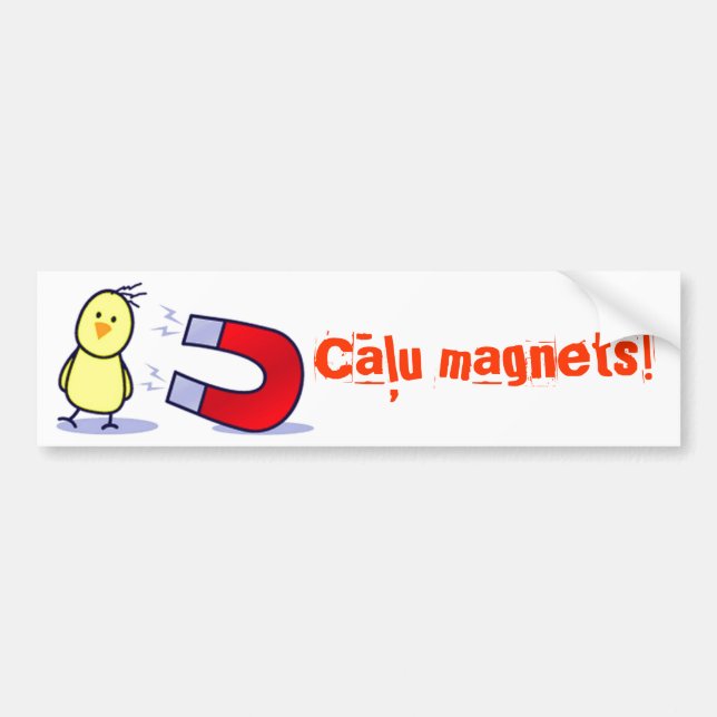 Lettischer Kükenmagnet Autoaufkleber (Vorne)