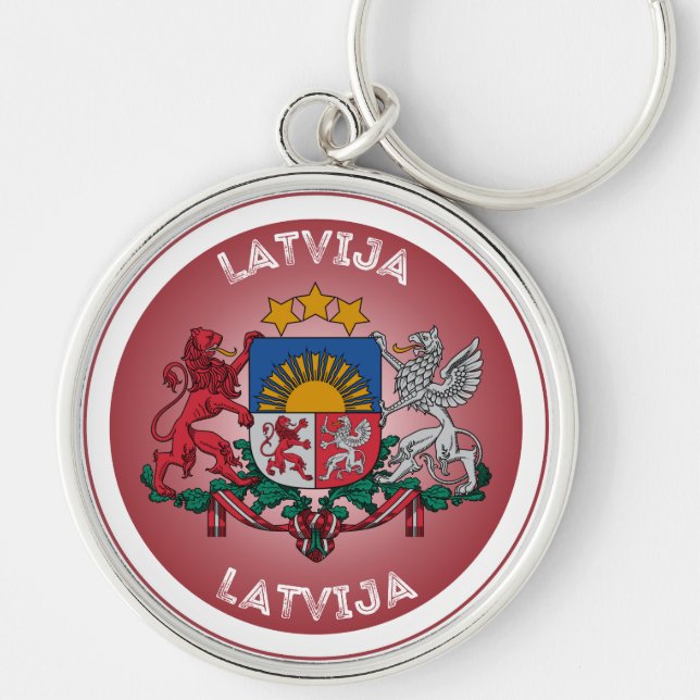 Lettisches Erbe-Emblem Schlüsselanhänger (Vorne)
