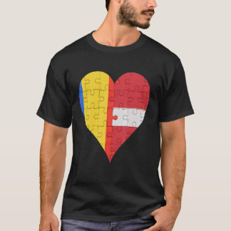 Lettisches Flaggenherz T-Shirt