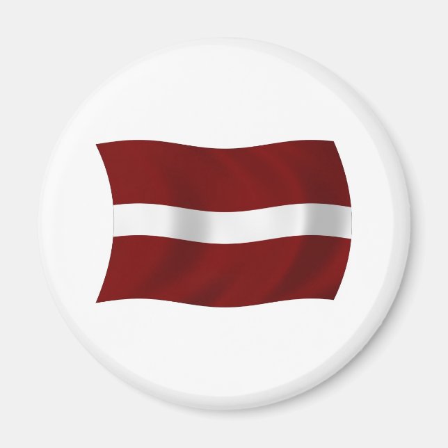 Lettisches Flaggenmagnet Magnet (Vorne)