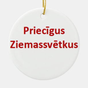 lettisches frohes Weihnachten Ornament