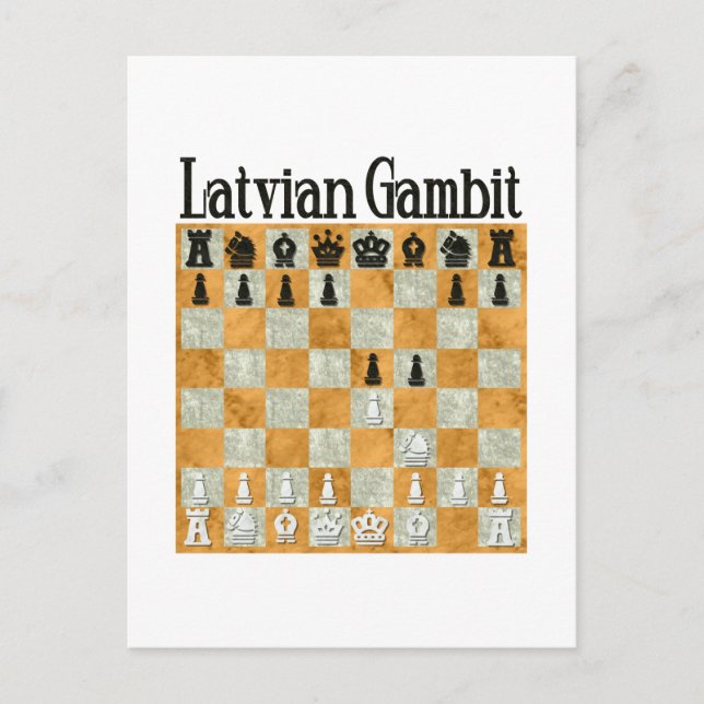 Lettisches Gambit Postkarte (Vorderseite)