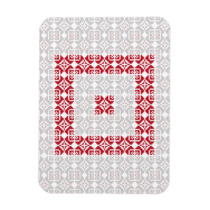 Lettisches Morning SUN geometrisches Muster I Magnet