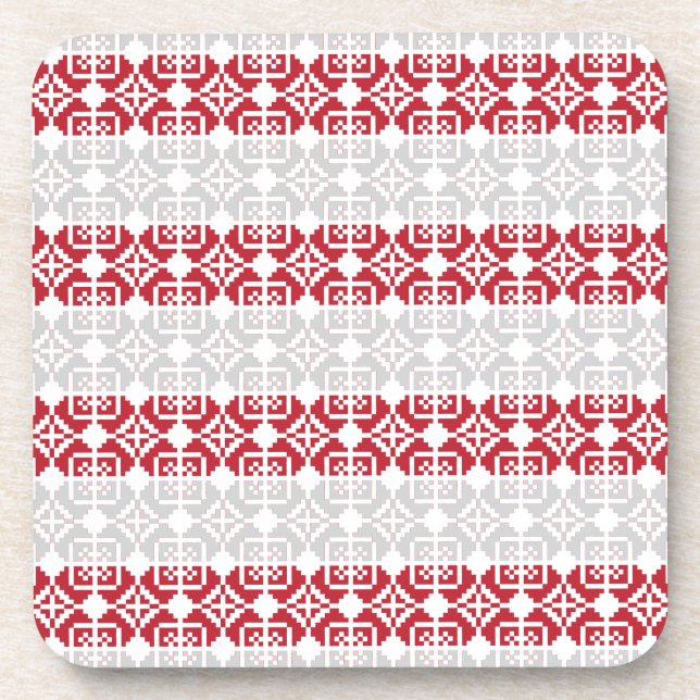 Lettisches Morning SUN geometrisches Muster II Getränkeuntersetzer (Vorderseite)