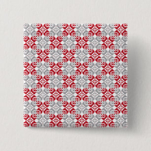 Lettisches Morning SUN geometrisches Muster III Button