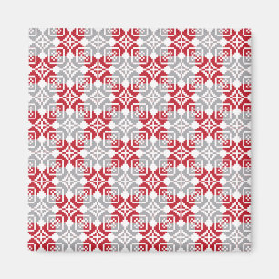 Lettisches Morning SUN geometrisches Muster III Magnet