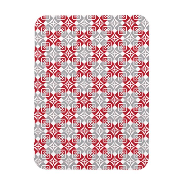 Lettisches Morning SUN geometrisches Muster III Magnet (Vertikal)