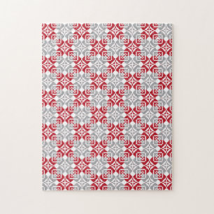 Lettisches Morning SUN geometrisches Muster III Puzzle