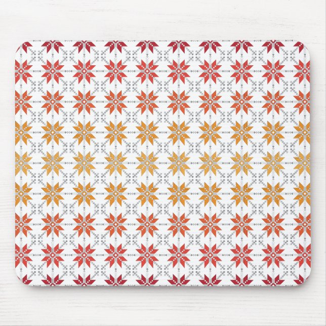 Lettisches Morning SUN geometrisches Muster IV Mousepad (Vorne)
