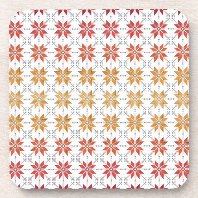 Lettisches Morning SUN geometrisches Muster IV Untersetzer (Vorderseite)