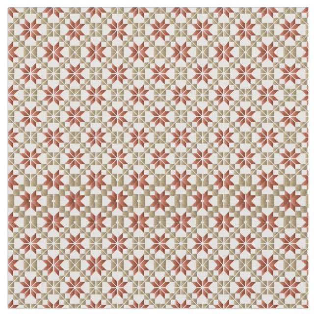 Lettisches Morning SUN geometrisches Muster IX Stoff (Nahaufnahme)