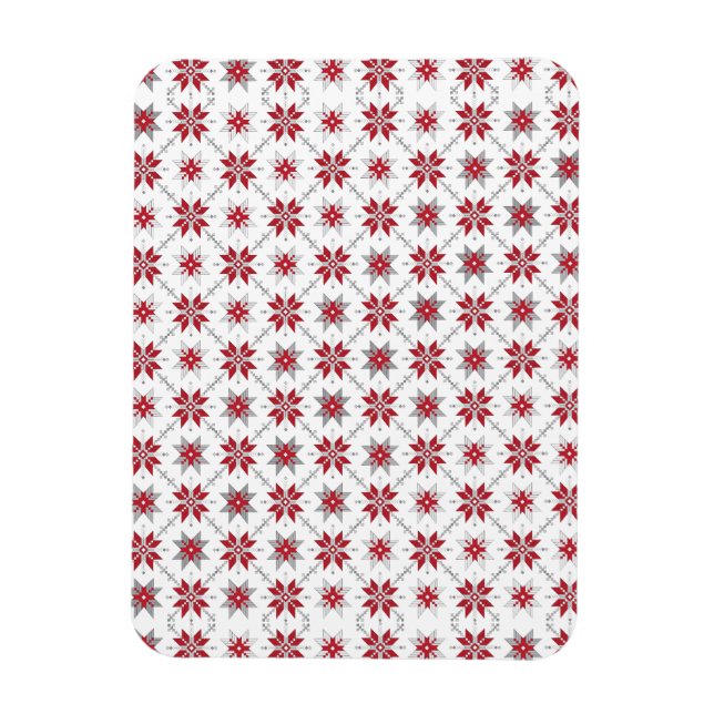 Lettisches Morning SUN geometrisches Muster V Magnet (Vertikal)