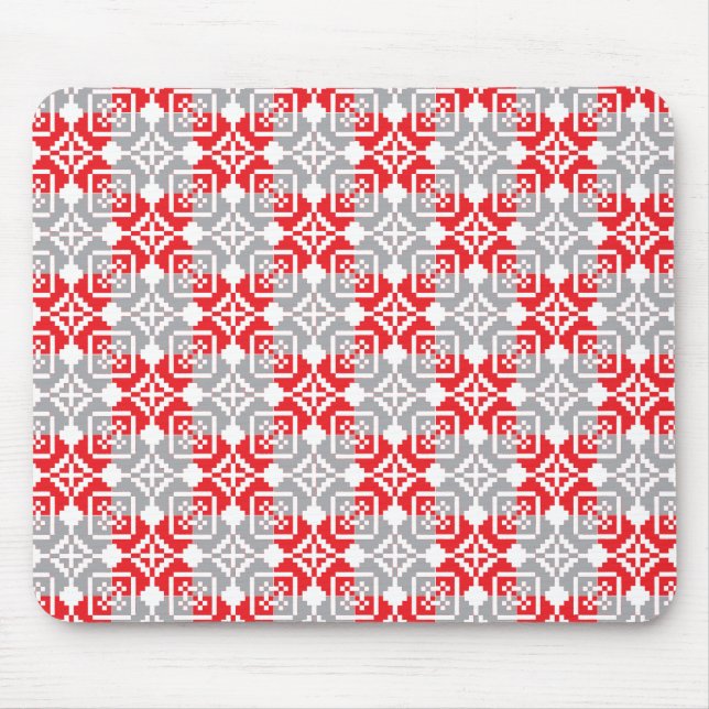 Lettisches Morning SUN geometrisches Muster VI Mousepad (Vorne)