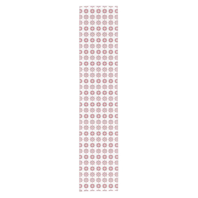 Lettisches Morning SUN geometrisches Muster VII Kurzer Tischläufer (Vorderseite)