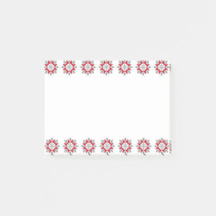 Lettisches Morning SUN geometrisches Muster VII Post-it Klebezettel