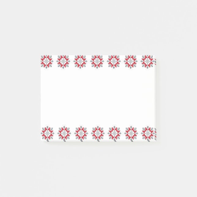 Lettisches Morning SUN geometrisches Muster VII Post-it Klebezettel (Vorderseite)